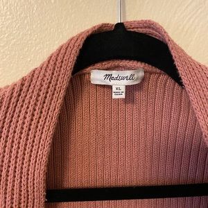 Madewell Nolan Ribbed open front cardigan